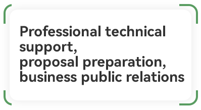 专业技术支持、方案编制商务公关